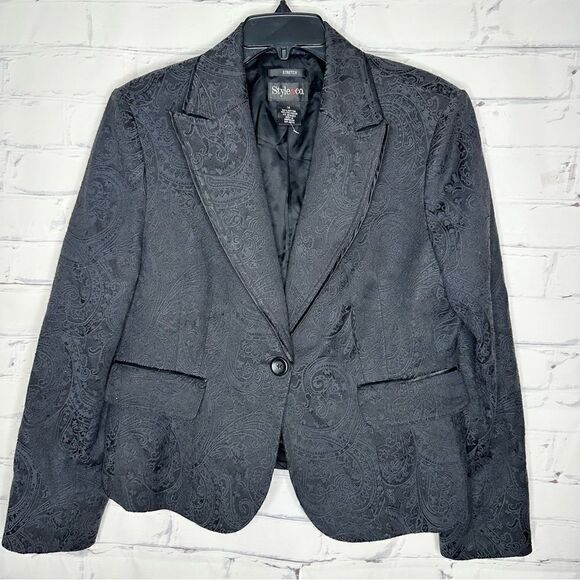 Style & Co size 14 black blazer - Picture 1 of 4